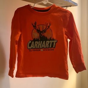 Boys toddler 3t carhartt orange long sleeve shirt, worn once